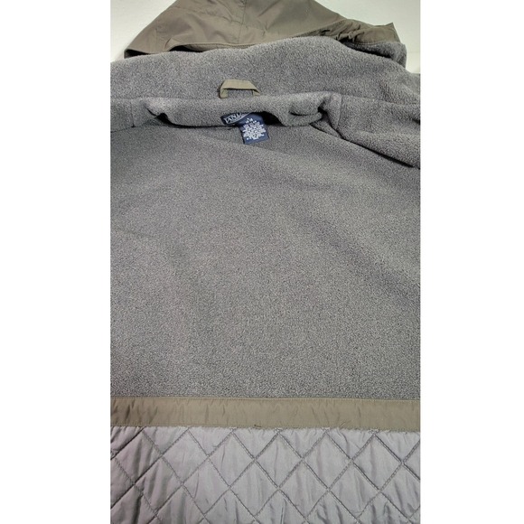 Lands End Women's L (14-16) Olive Green Fleece Lined Hooded Winter Parka Jacket - Picture 4 of 14